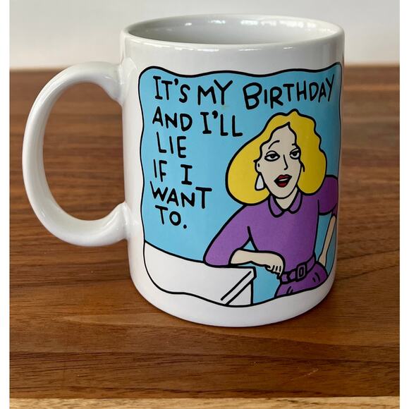 It’s My Birthday and I’ll Lie if I want to Shoebox Greeting Mug Cup Novelty Gift - Picture 3 of 7